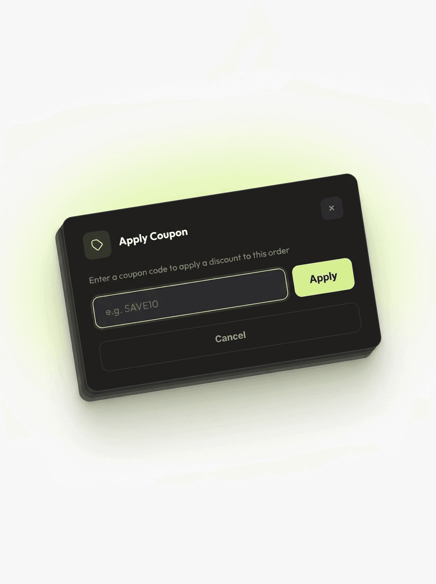 Apply WooCommerce coupons directly in the Posoria POS checkout